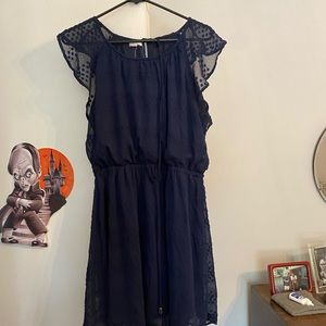 Navy blue mini dress